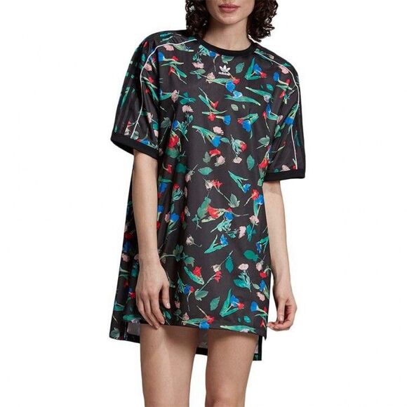 adidas Dresses & Skirts - Adidas Womens Bellista Floral Tee Short Sleeves Oversized Shirt Dress  S